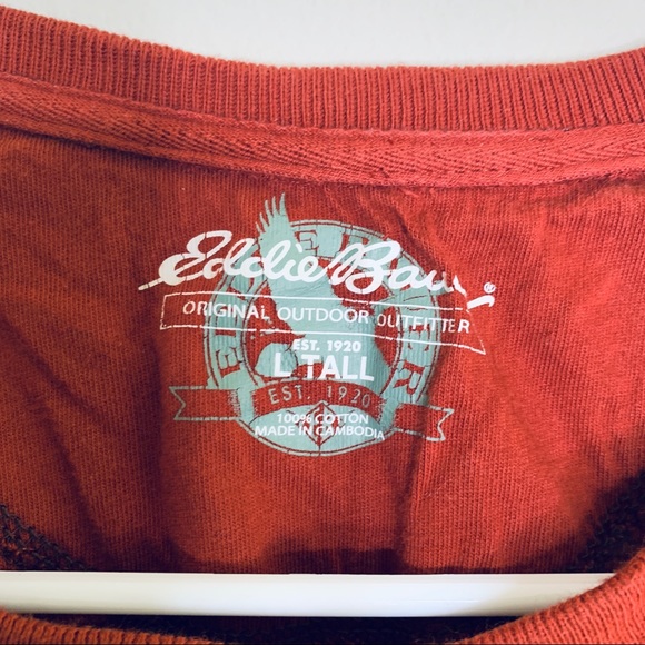 Eddie Bauer Orange Red Long Sleeve - Picture 2 of 4